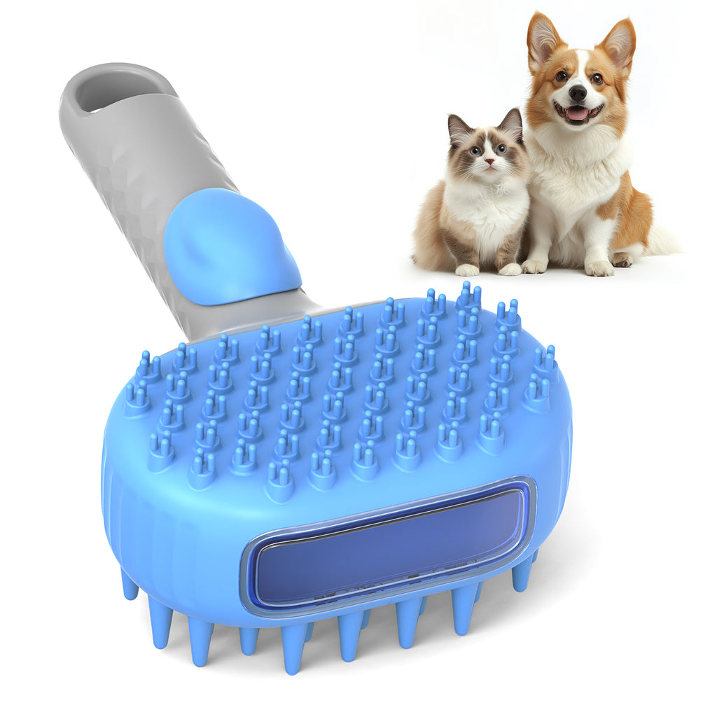Dog Bath Brush, Dog Shampoo&Scrubber Brush for Bath Pet Supplies Dog Bathing Brush Scrubber Dog Shower/Grooming/Washing Brush for Short & Long Haired Dogs/Cats
