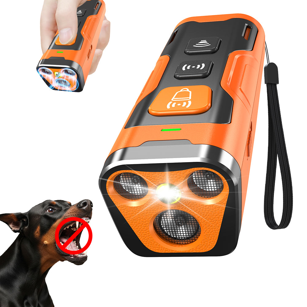 Charkool Dog Bark Deterrent Device, 6 Training Modes 23 FT Range Barks No More, Rechargeable Behavior Corrector, Stop Barking, Jumping, Aggression Without Yelling