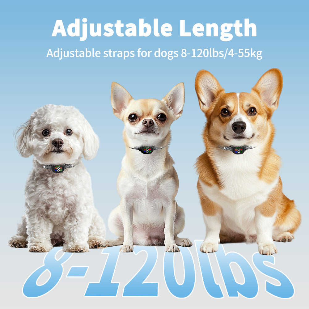 Dog Bark Collar, Rechargeable Smart Collar, Anti Barking Training Collar with 7 Adjustable Sensitivity Beep Vibration, Bark Collar for Medium Small Dogs (Black)