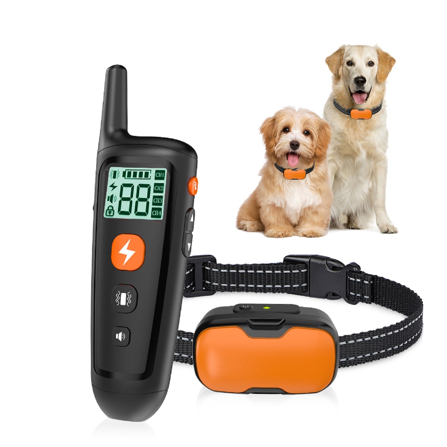 Charkool Shock Collar with Remote 1000ft, Waterproof & 3 Modes Beep Vibration, Dog Training Collar for Large Medium Small