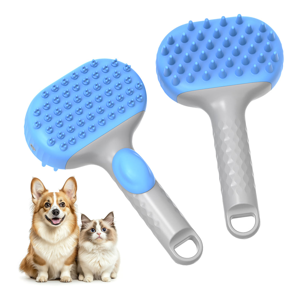 Dog Bath Brush, Dog Shampoo&Scrubber Brush for Bath Pet Supplies Dog Bathing Brush Scrubber Dog Shower/Grooming/Washing Brush for Short & Long Haired Dogs/Cats