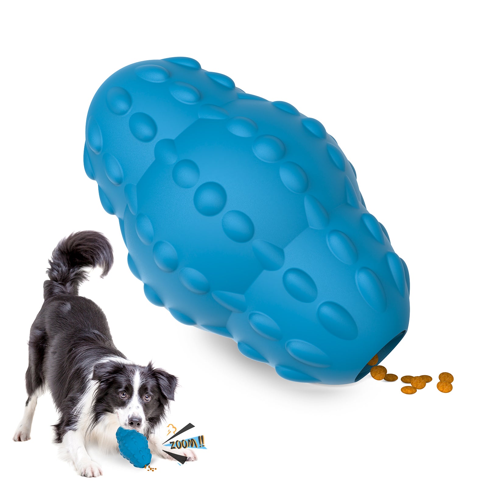 Tough Dog Chew Toys for Dogs, Interactive Dog Toys, Indestructible Dog Rugby for Aggressive Chewers