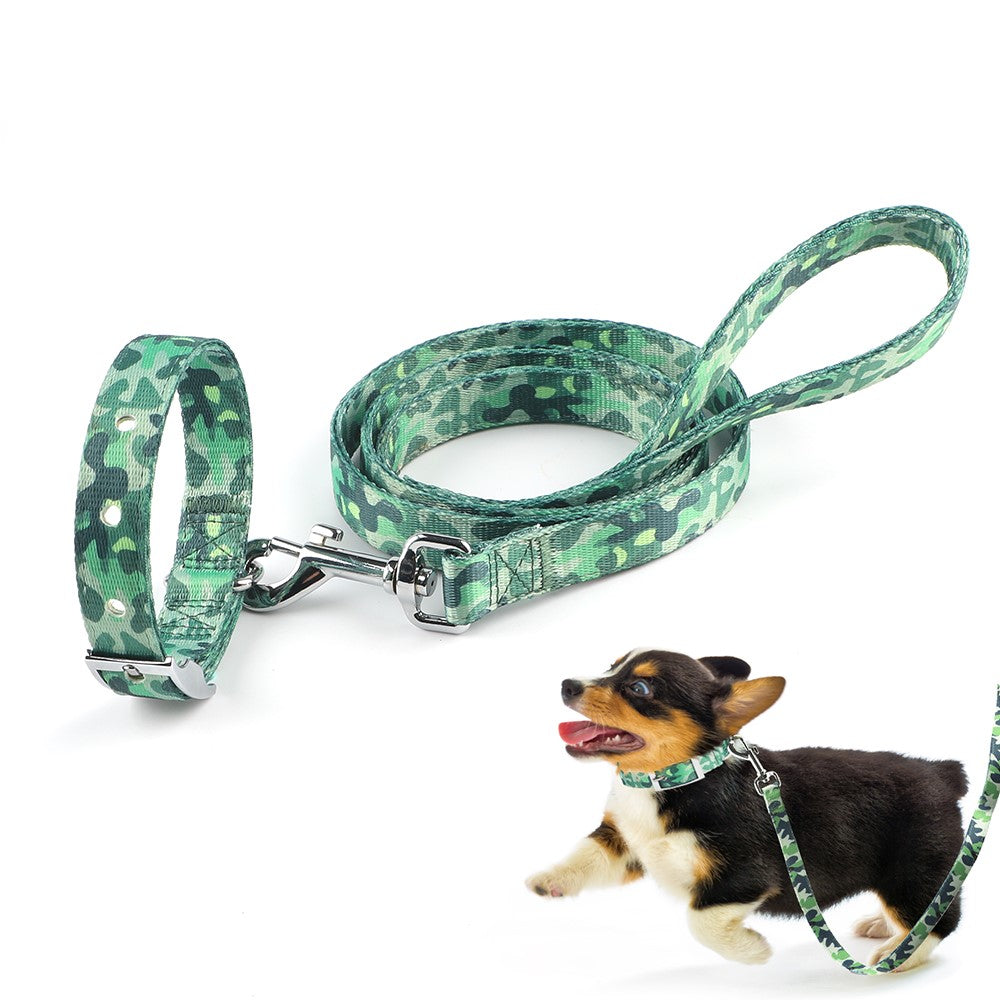 Charkool Dog Collar and Leash Set, Nylon Collar Leash for Medium Dogs