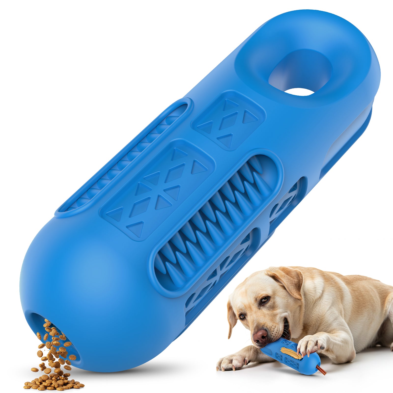 Charkool Dog Toys for Aggressive Chewers,Interactive Natural Rubber Chew Toy for Large Medium Breed