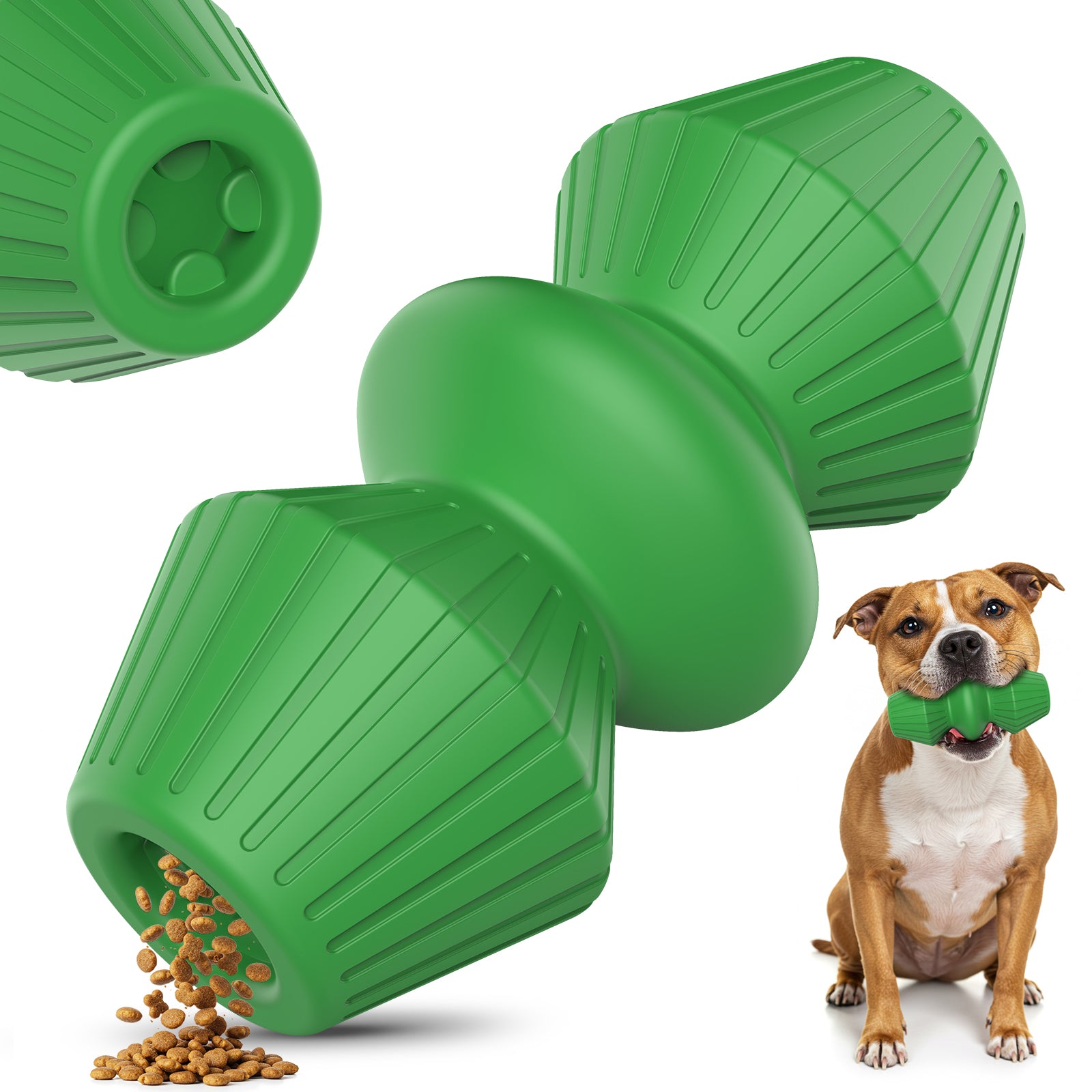 Jewyow Indestructible Rubber Chew Toy for Aggressive Chewers - Beef Flavored Dog Toys for Large Breeds