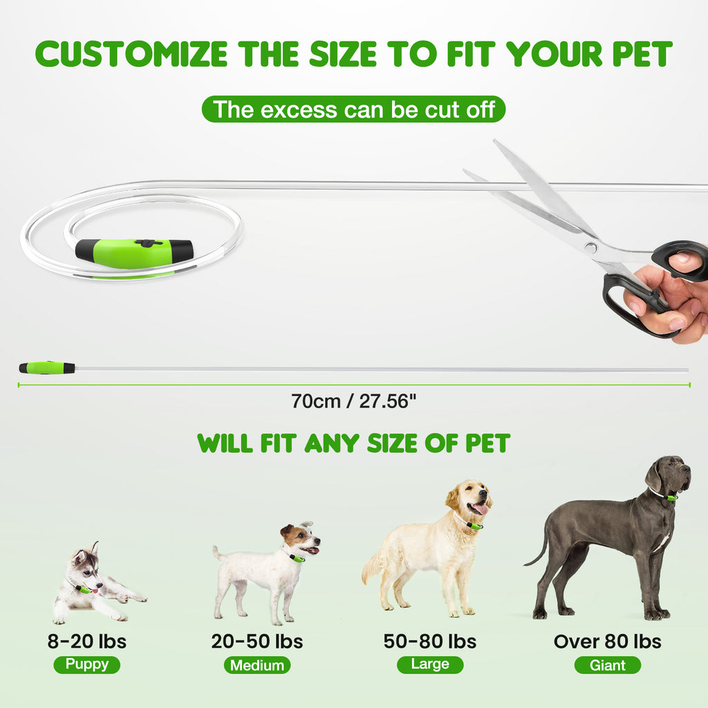 LED Dog Collar USB Rechargeable Glowing, Pet Collars Lighted Up Safety Necklace Glow in the Dark for You & Your Dogs
