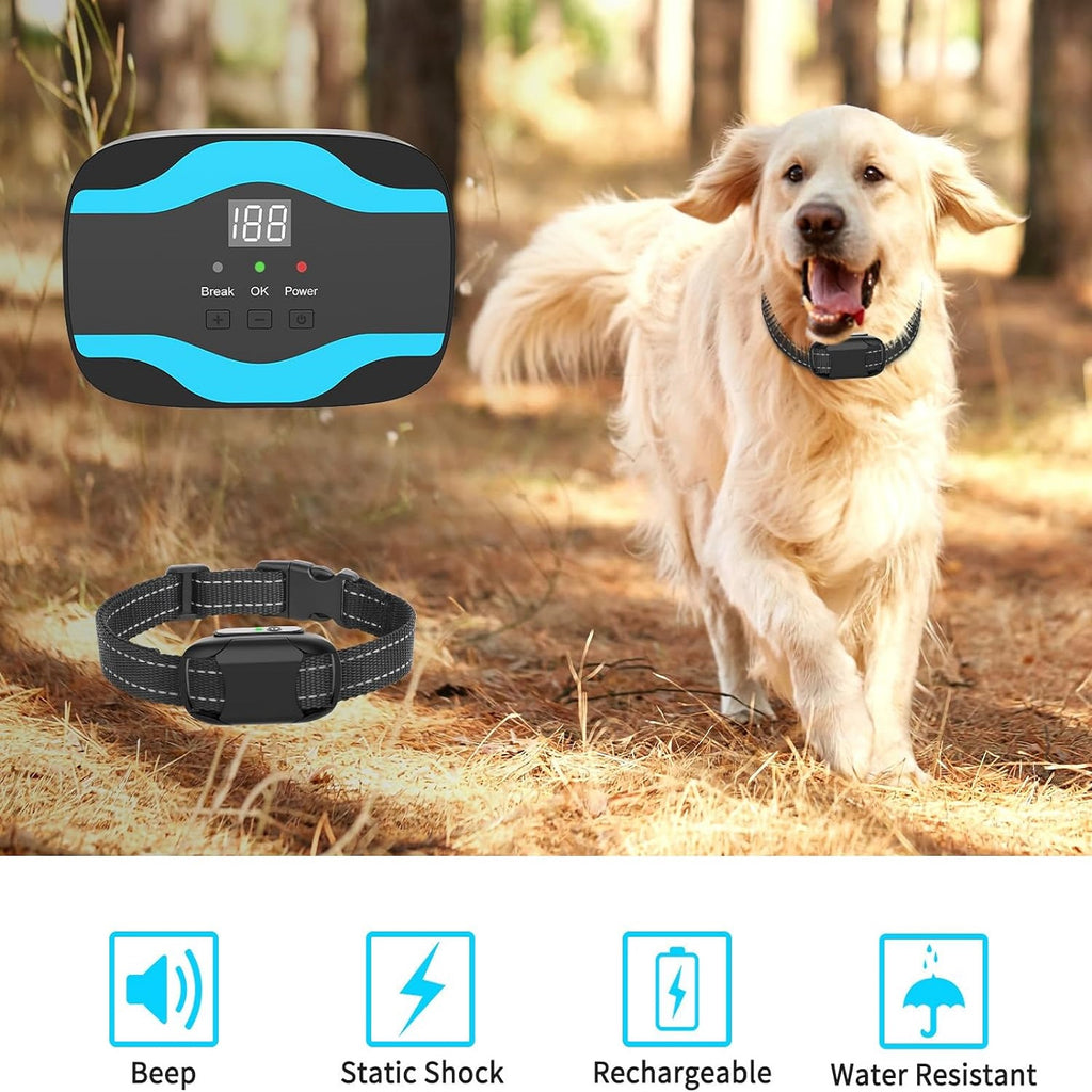 Charkool Electric Dog Fence 656Ft Wired In-Ground Fence for Dog, Waterproof Collar,Waterproof Shock Training Collars Receiver Tone Correction (Fence)