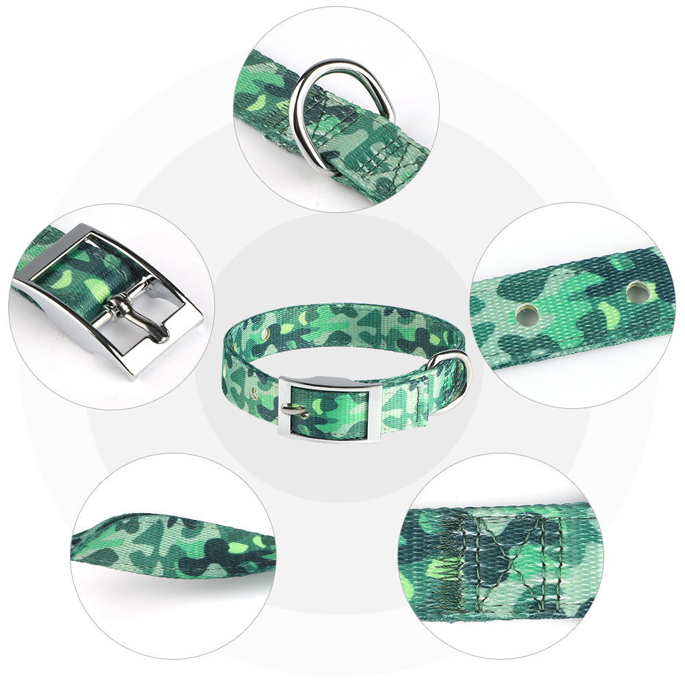 Charkool Dog Collar and Leash Set, Nylon Collar Leash for Medium Dogs