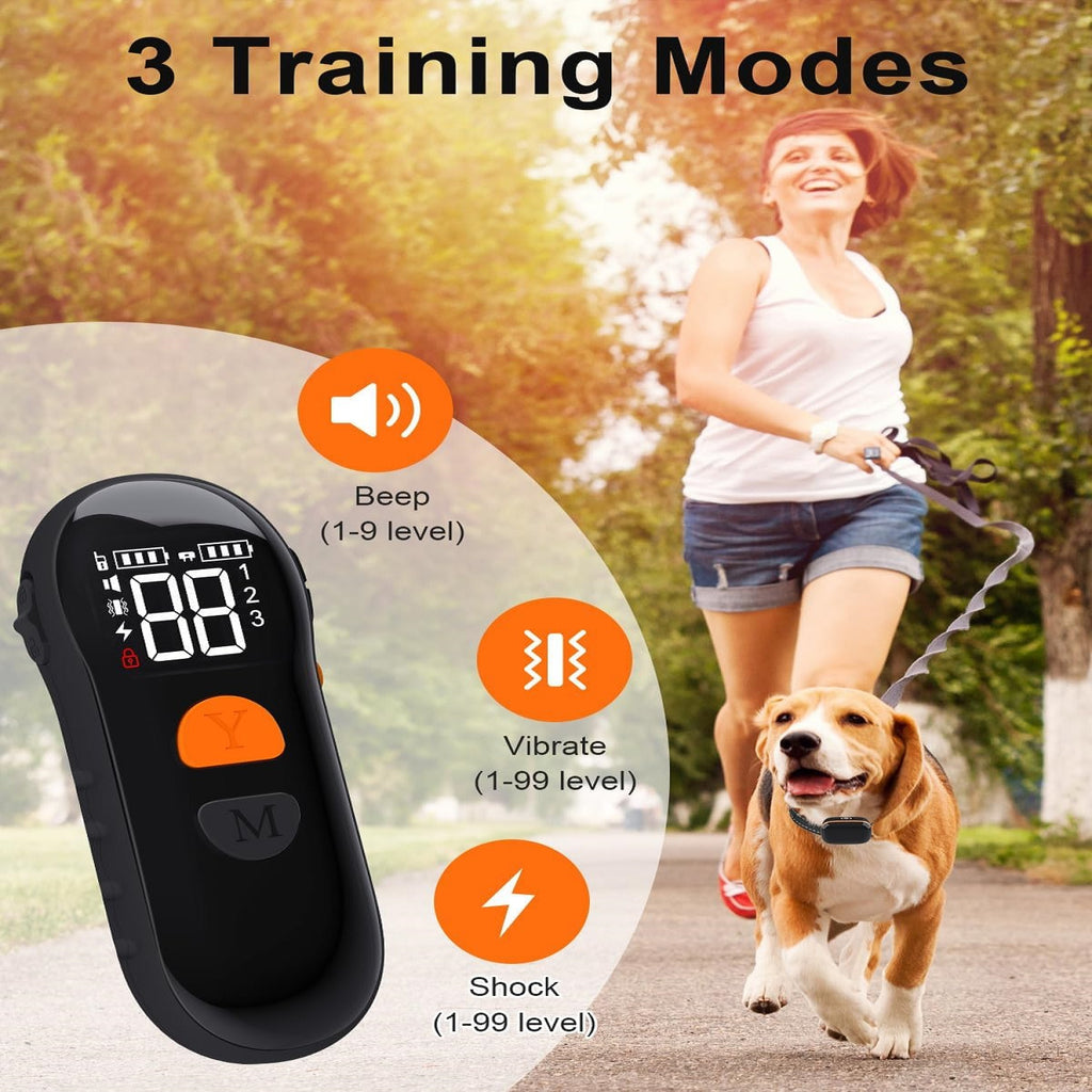 Charkool Dog Shock Collar with Remote,3 Modes Beep Vibration& Remote 2600Ft Shock Collar for Large Medium Small Dogs 8-120lbs