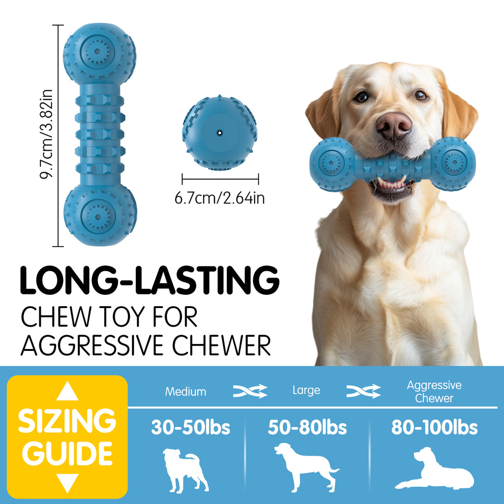 Dog Chew Toys for Aggressive, Indestructible Dog Toys for Dogs, Squeaky Durable, Beef Flavor