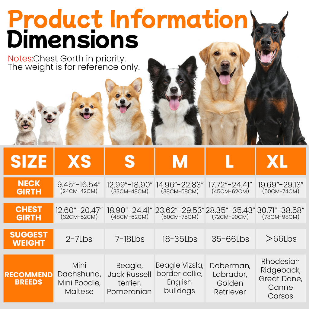 Jewyow Adjustable No-Pull Harness: Reflective Dog Vest with Handle | Soft Padding & Breathable Harness for Small Dogs, Black,XS