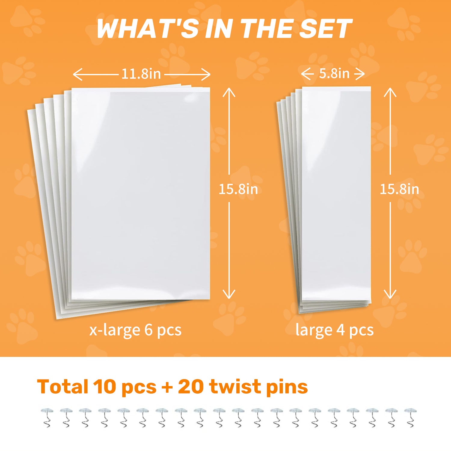 Anti-Cat Scratch Furniture Protector, Heavy-Duty Self-Adhesive Tape, with 20 Twist Pins