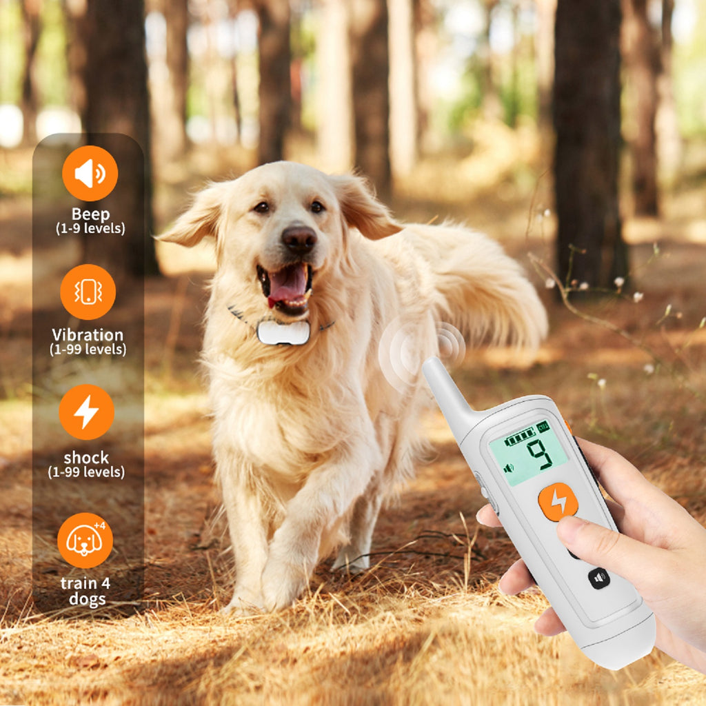 Charkool Shock Collar with Remote 1000ft, Waterproof & 3 Modes Beep Vibration, Dog Training Collar for Large Medium Small