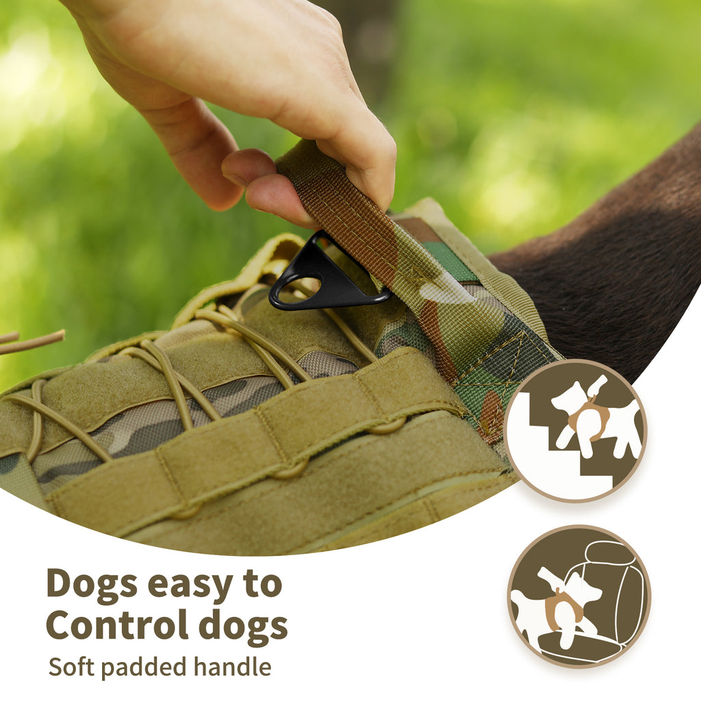 Charkool Dog Harness, No Pull Dog Harness for Large Dogs, Heavy Duty Pet Harness with Handle, Adjustable Easy on Pet Harness for Running Walking