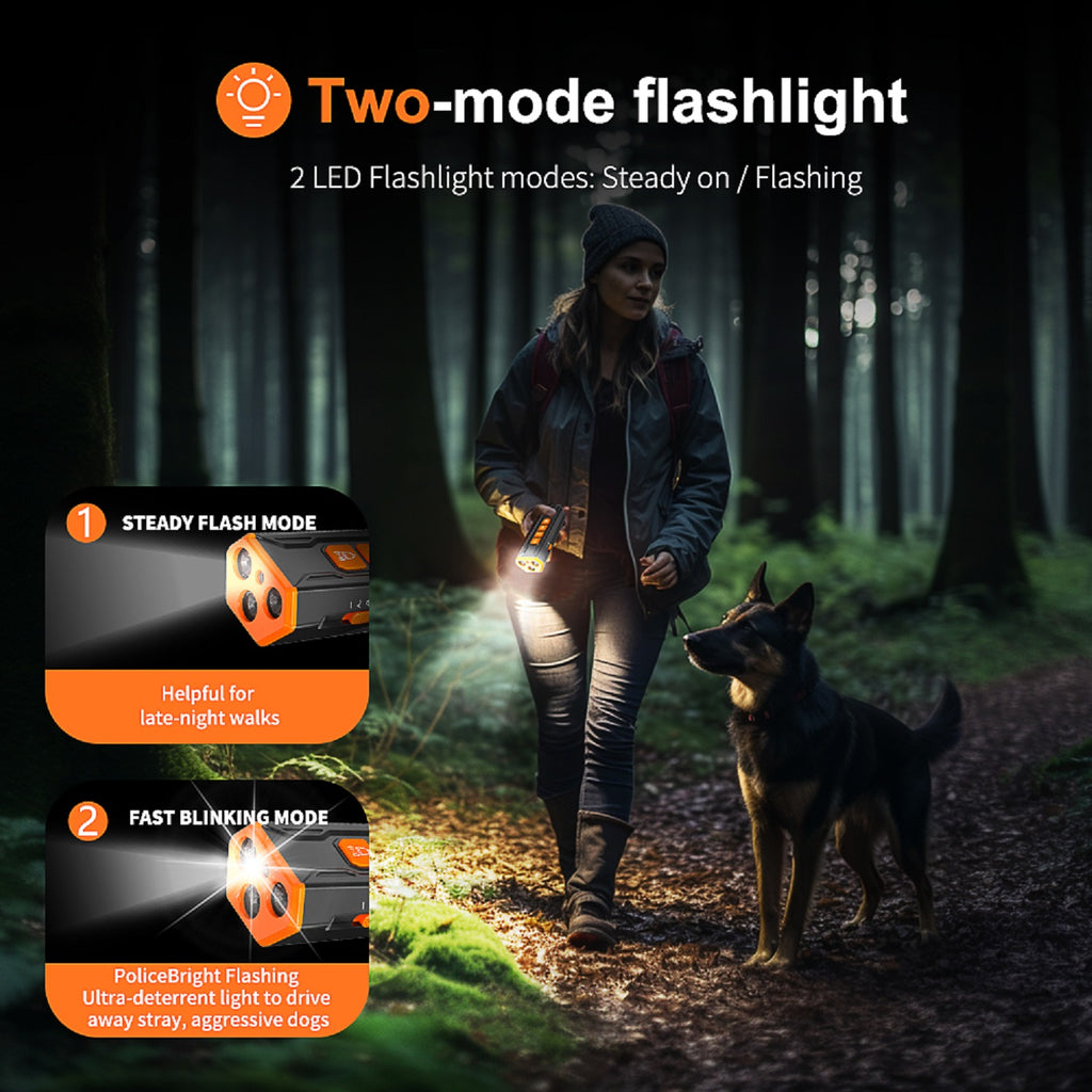 Charkool Dog Bark Deterrent Device, 4 Training/Deterrent Modes for Dogs, Dog Barking Control Devices Dog Training, 23 ft Range, Black Orange