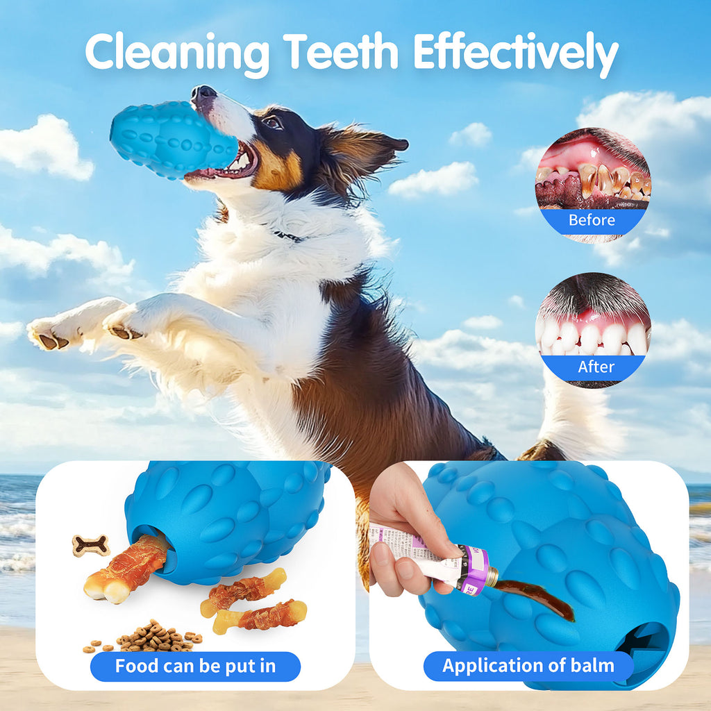 Tough Dog Chew Toys for Dogs, Interactive Dog Toys, Indestructible Dog Rugby for Aggressive Chewers