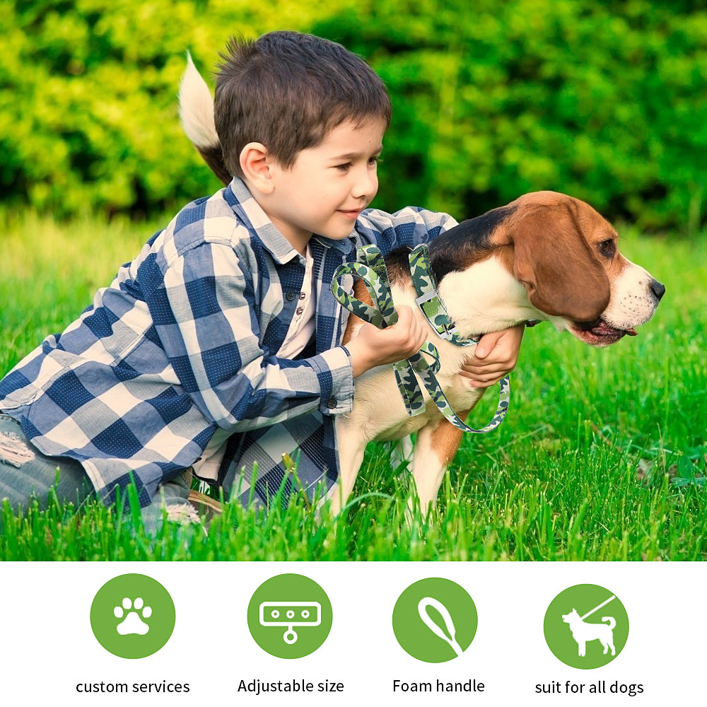 Charkool Dog Collar and Leash Set, Nylon Collar Leash for Medium Dogs