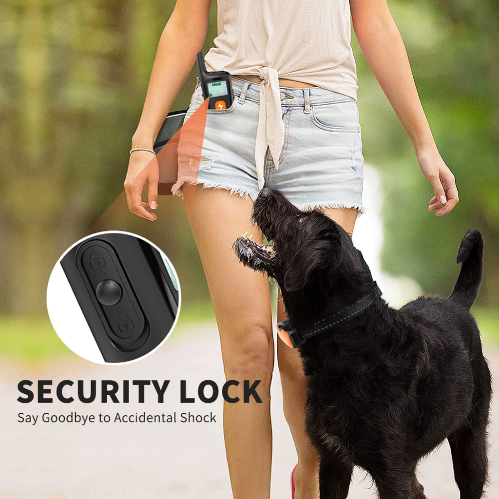 No Shock Collars for 2 Dogs with Remote 1000ft, Waterproof & 3 Modes Beep Vibration, Dog Training Collar for Large Medium Small, Black