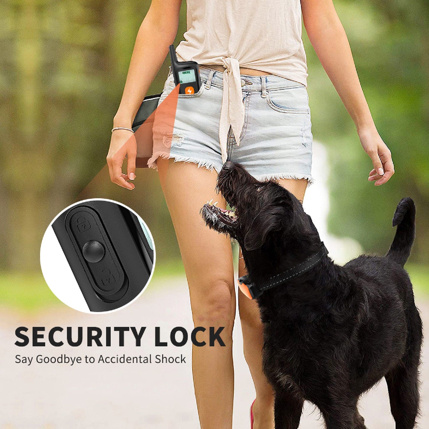 No Shock Collars for 2 Dogs with Remote 1000ft, Waterproof & 3 Modes Beep Vibration, Dog Training Collar for Large Medium Small, Black