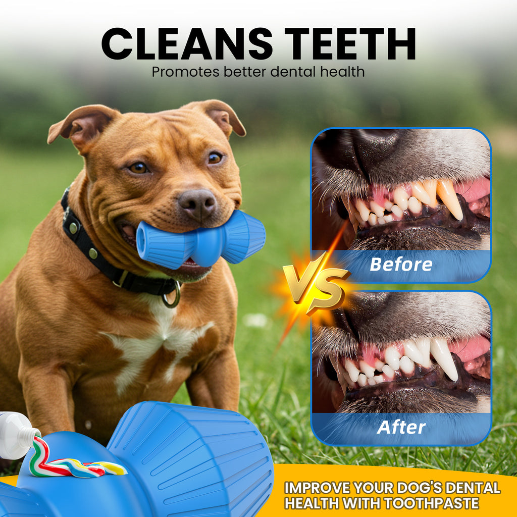 Jewyow Indestructible Rubber Chew Toy for Aggressive Chewers - Beef Flavored Dog Toys for Large Breeds
