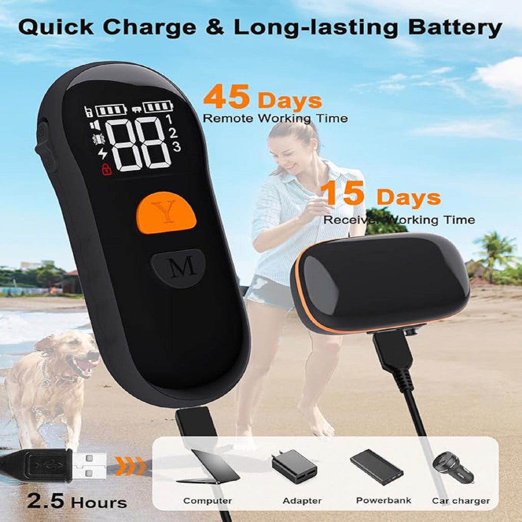 Charkool Dog Shock Collar with Remote,3 Modes Beep Vibration& Remote 2600Ft Shock Collar for Large Medium Small Dogs 8-120lbs