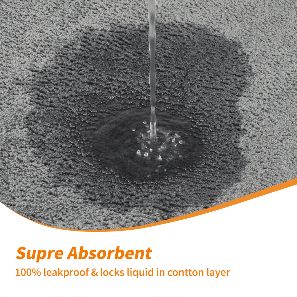 2 Packs Reusable Dog Mat for Floor, Non-Slip Washable Pee Pads for Puppy