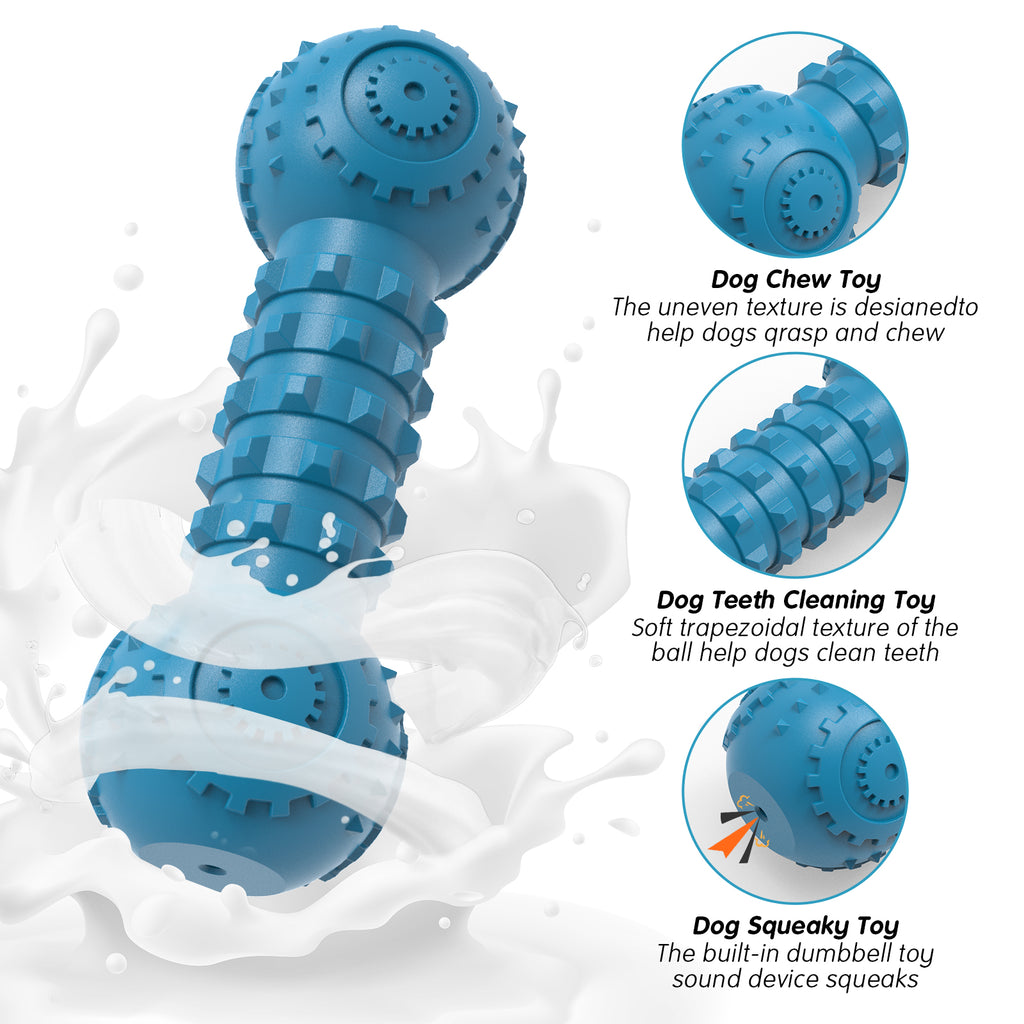 Dog Chew Toys for Aggressive, Indestructible Dog Toys for Dogs, Squeaky Durable, Beef Flavor