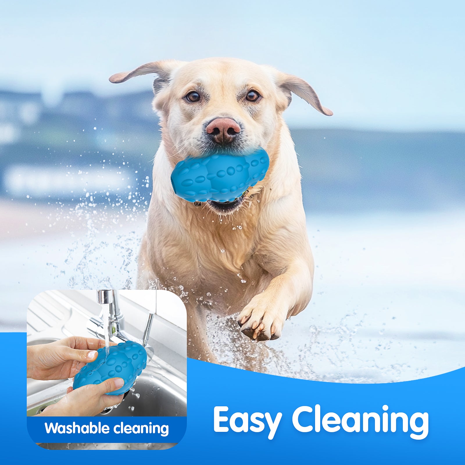 Tough Dog Chew Toys for Dogs, Interactive Dog Toys, Indestructible Dog Rugby for Aggressive Chewers