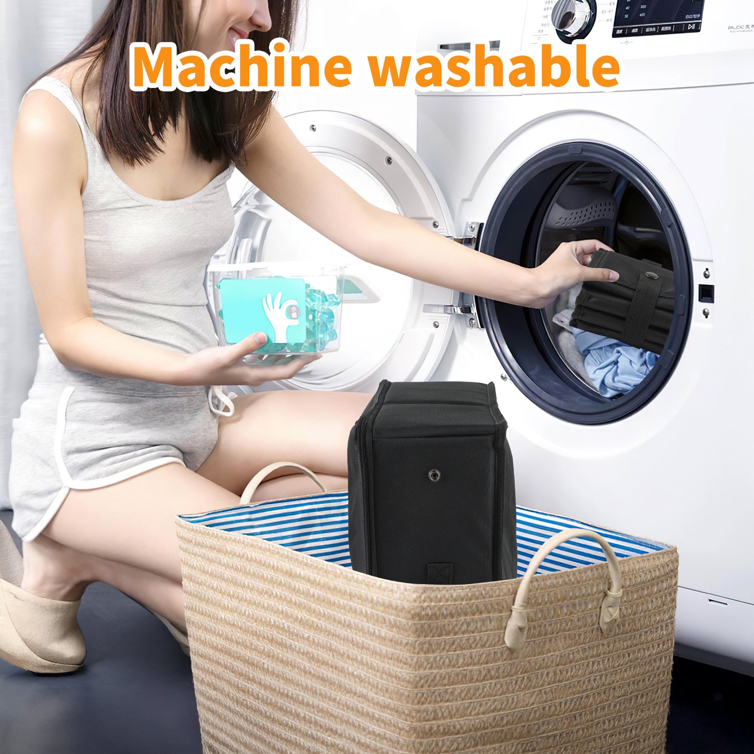 Portable Cat Travel Litter Box with Lid, Collapsible Car Cat Litter Box Waterproof and Easy to Carry, Clean