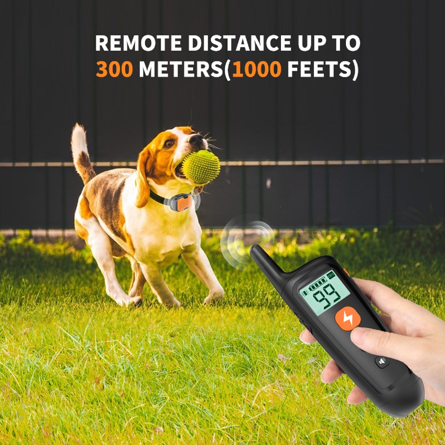 No Shock Collars for 2 Dogs with Remote 1000ft, Waterproof & 3 Modes Beep Vibration, Dog Training Collar for Large Medium Small, Black