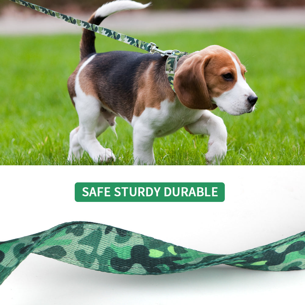 Charkool Dog Collar and Leash Set, Nylon Collar Leash for Medium Dogs