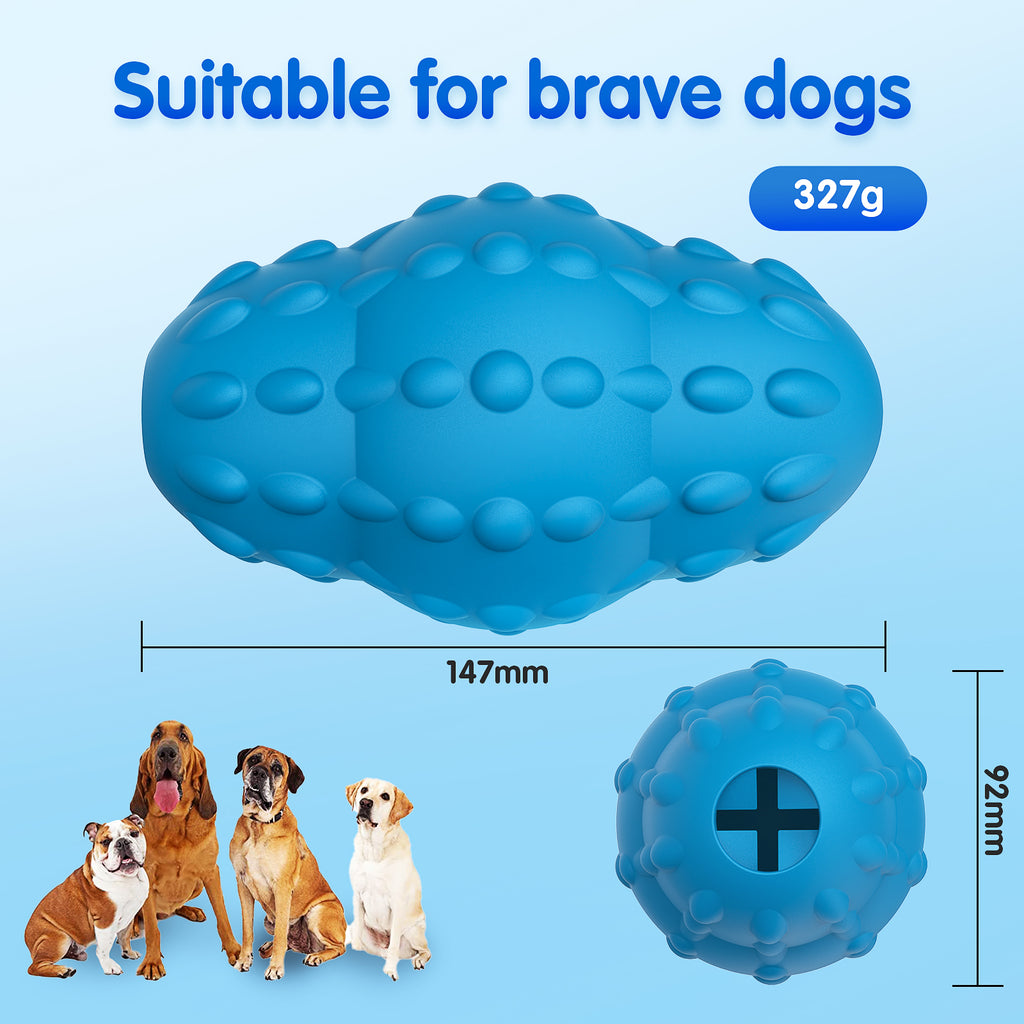 Tough Dog Chew Toys for Dogs, Interactive Dog Toys, Indestructible Dog Rugby for Aggressive Chewers