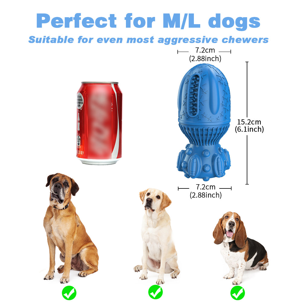 Pet Squeaky Dog Toys for Aggressive Chewers, Large Medium Dog Birthday Toy Dog Toothbrush Interactive Tough Durable Dog Toys