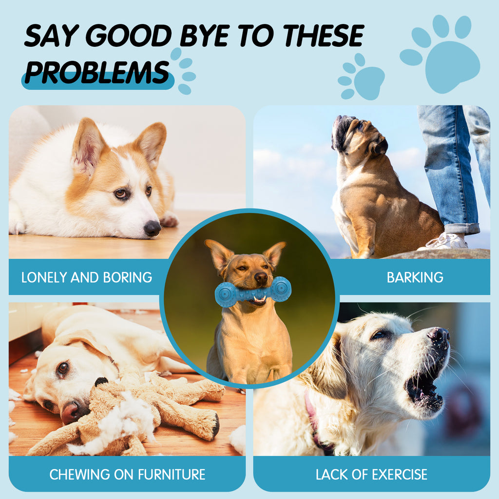 Dog Chew Toys for Aggressive, Indestructible Dog Toys for Dogs, Squeaky Durable, Beef Flavor