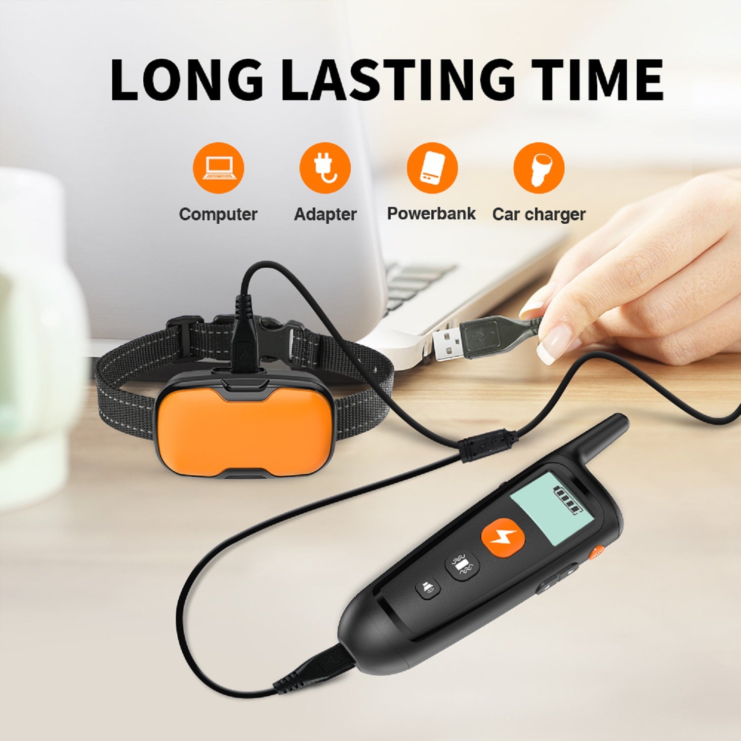 No Shock Collars for 2 Dogs with Remote 1000ft, Waterproof & 3 Modes Beep Vibration, Dog Training Collar for Large Medium Small, Black