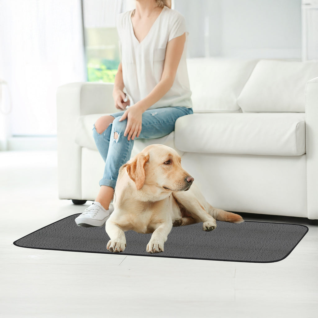 2 Packs Reusable Dog Mat for Floor, Non-Slip Washable Pee Pads for Puppy