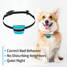 Smart Bark Collar for Dogs – No Shock Dog Bark Collar with Beep & Vibration, prong collar for small dogs(Blue)